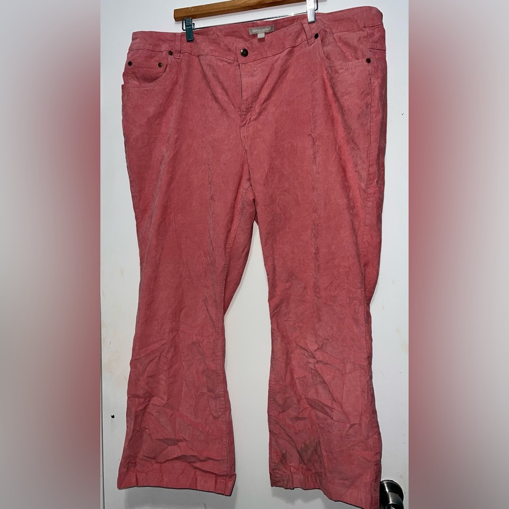 Corduroy Salmon Bootcut Plus Size Pants
